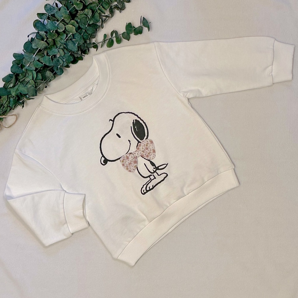 NWT Mango Snoopy Cotton Sweatshirt size 2-3Yrs
